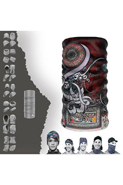 e-Taktik Етнічна маска для обличчя без швів, трубчастий комір, пов'язка на го...