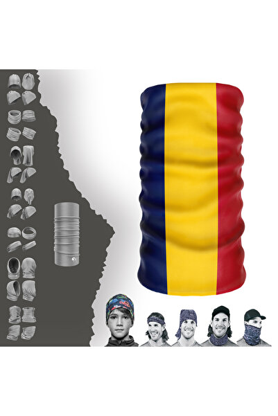 e-Taktik Multifunkcionalna zastava Čada UV maska za lice Buff Baf traka za gl...