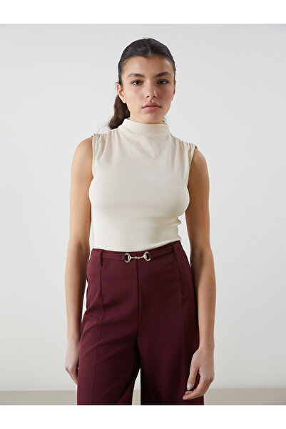 LC Waikiki Nevavm Women's Blouse with a High Collar with a Difference