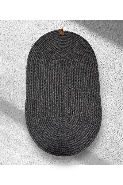 Tresshandicraft Anthracite Cat-Dog Oval Feeding Mat 52X30 cm