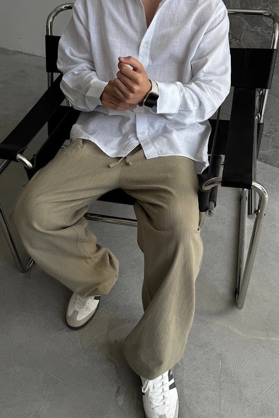 yung Haki Baggy Keten Pantolon