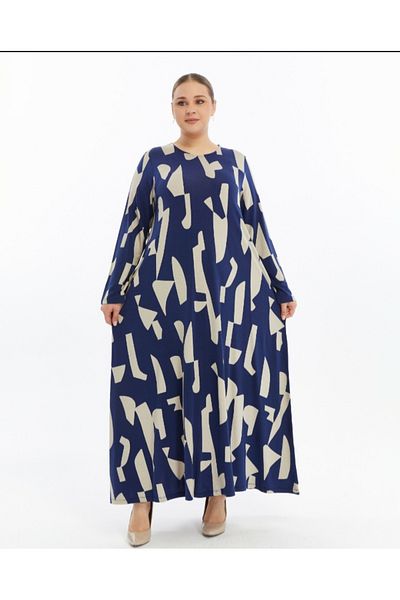 Te&Te Women's Large Size Print Pocket Dress