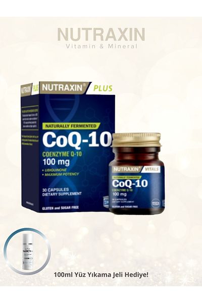 Nutraxin Coenzyme Q10 100 Mg 30 Softgels + Facial Cleansing Gel 100 ml