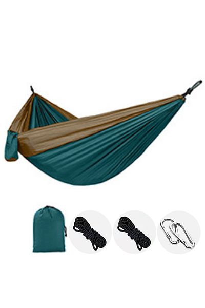 Choice Blue New Camping Hammock Single Person Portable Outdoor With Nylon Color Matching Hammock High Stren