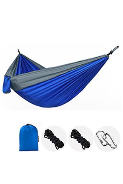 Choice black New Camping Hammock Single Person Portable Outdoor With Nylon Color Matching Hammock High Stre