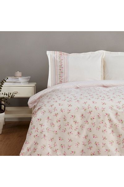 Karaca Home Glen Einzelbett Bettwäsche Set, 100% Baumwolle, Rosa