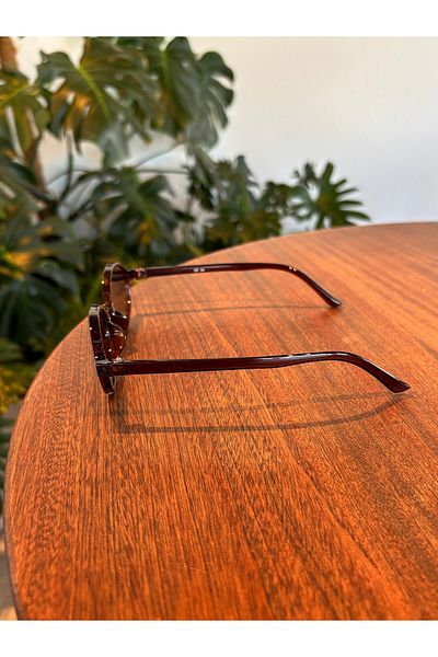 funeyes Miux Brown Color Frame Trend Oval Sunglasses