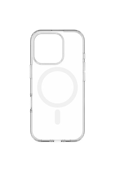QDOS جراب Hybrid Drop Snap لهاتف iPhone 16 Pro، شفاف - Magsafe، درجة عسكرية، حماية من السقوط حتى عمق 3 أمتار.