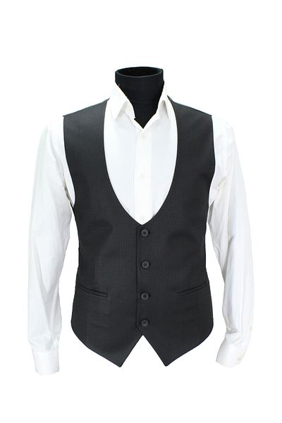 MENTOR REGALO Men's Vest U Neck Black Pittikare 160620