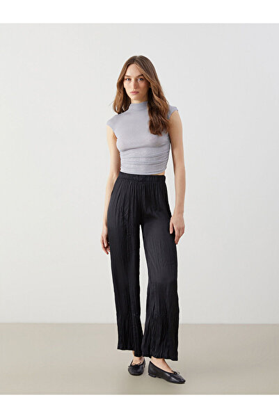 LC Waikiki Draped Collar Shiny Look Women's Blouse