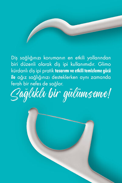 Glimo Kürdanlı Diş Ipi | Derinlemesine Diş Arası Temizlik, Plak & Tartar Karşıtı | Diş Eti Dostu
