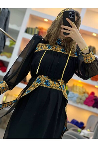 SOLİN YÖRESEL Kadın Yöresel Elbise Düğünlük Kaftan Abiye Hakim Yaka