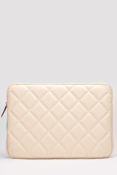 MORCA Kapitone Laptop Kılıfı 15.6 & 16 İnç Bej