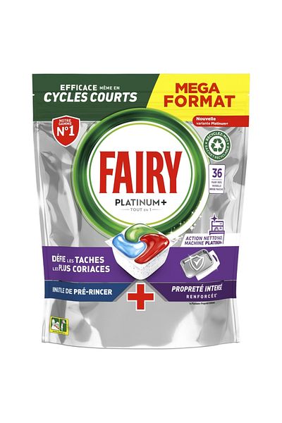 Fairy DISHWASHING DETERGENT CAPSULES 36 PIECES PLATINUM PLUS ALL IN 1 FRESH