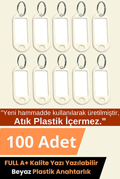 AlGeliyo Plastik Anahtarlık Etiket Kimlik Isimlik Yazı Yazmalık Emlakçı Anaht...