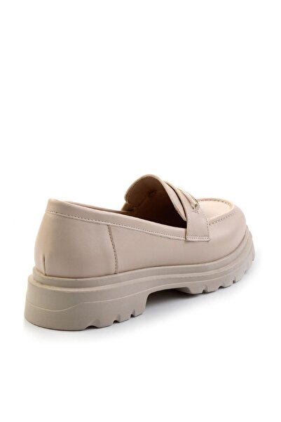 Bambi Bej  Kadın Loafer Ayakkabı K01997010709