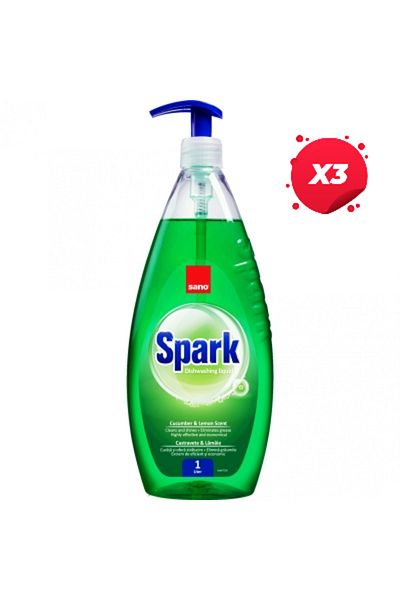 Sano X3 - SANO DETERGENT BOTTLE 1L SPARK CUCUMBER LEMON