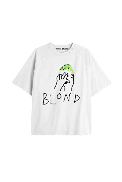 Kalic Studio Unisex Ανδρικό Γυναικείο Μπλουζάκι Ξανθό Frank Ocean White