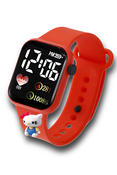 Onkatech Su Geçirmez Figürlü Dijital Led Ekran Işıklı Çocuk Saati