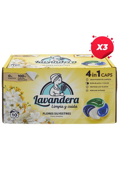 Lavandera X3 - LAVANDER DETERGENT CAPSULES 10PCS WILD FLOWERS