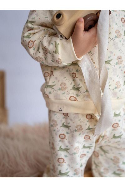 Kirazkids Animal Kingdom Patterned Cotton Pajama Set