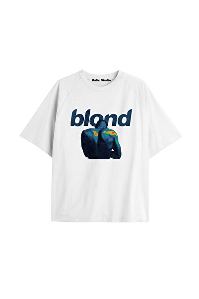 Kalic Studio Unisex Ανδρικό Γυναικείο Μπλουζάκι Ξανθό Frank Ocean White