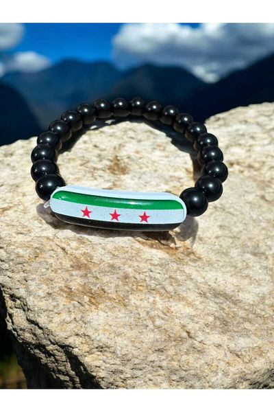 Herşey Nota Syria Symbol Beaded Syria Flag Bracelet