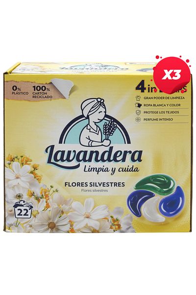 Lavandera X3 - LAVANDER DETERGENT CAPSULES 22PCS WILD FLOWERS