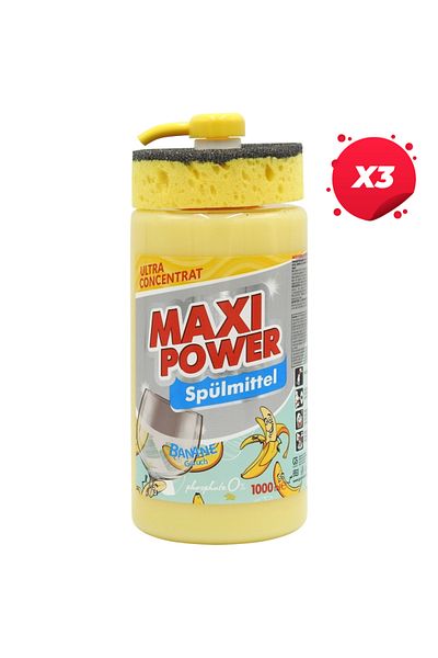 Maxi Power X3 - MAXI POWER LAUNDRY DETERGENT 1L BANANA.