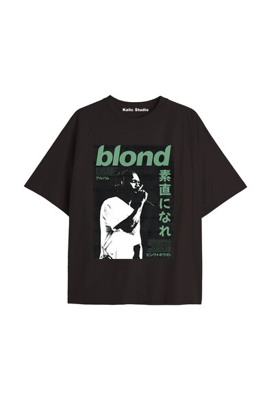 Kalic Studio Tricou unisex bărbați femei Blond Frank Ocean negru