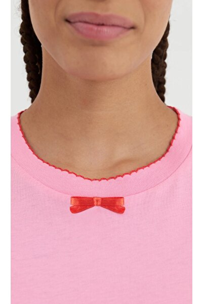 MAXLEVEL MODA Φιόγκος ΛΕΠΤΟΜΕΡΗΣ ΡΑΦΗ ΠΡΟΒΑΤΟΥ ΓΥΝΑΙΚΕΙΟ T SHIRT