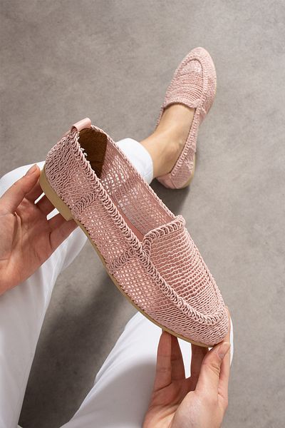 SWORD Women's Knitted Ballerina Shoes - Casual Shoes - Gift Lace Ballerina Shoes