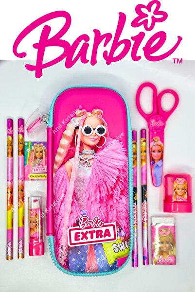 Barbie Lisanslı Eva Kalemlik ve Mega Okul Seti
