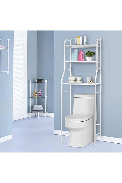 Generic Bathroom Storage and Organization Shelves with 3 Shelves || White