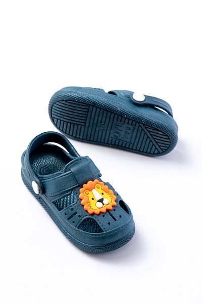 MIENCA Navy Blue Boys Sandals Animal Figured Daily Non-Slip Sole Children's Slippers