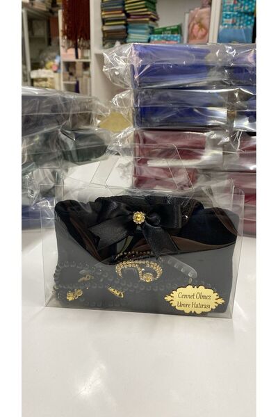 Azra 10'lu Paket Kadın Umre, Hac Hediyelik Seti, Tülbent, İnci Tesbih, Taşlı Zikirmatik