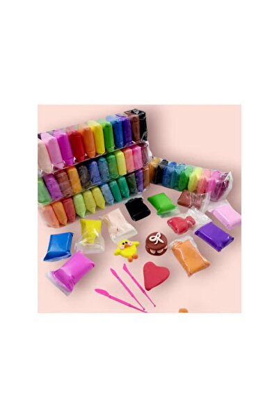 HSM طين يجف في الهواء، مجموعة طين تشكيلي من 24 لونًا مع 3 أدوات نحت، لعبة فني...