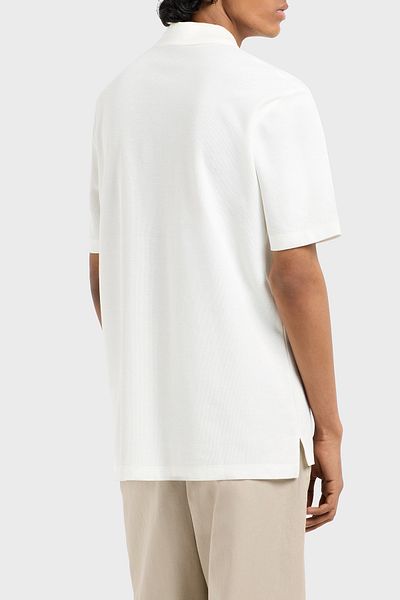 Armani Exchange 100% βαμβακερό κανονικό μπλουζάκι με κουμπιά γιακά πόλο ανδρικό μπλουζάκι με λαιμόκοψη XM 000356   Α