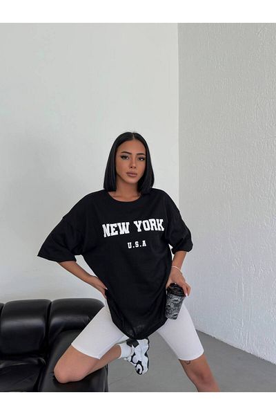 Benin Tricou negru oversize - Mold
