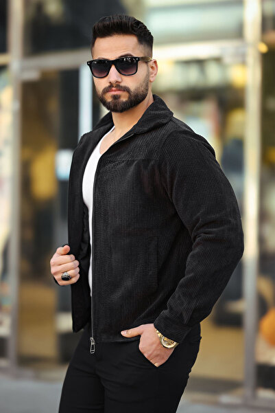 Moderk Yeni Erkek Mevsimlik Kadife Fitilli Kumaş İçi Astarlı İç Cepli Fermuar...