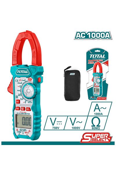TOTAL AC Digital 1000Amp Meter Amp Meter, 6000 Counts.