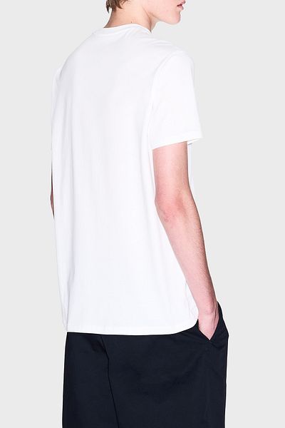 Armani Exchange Armani Exchage 100% βαμβακερό κανονικό μπλουζάκι με λογότυπο με λαιμόκοψη Ανδρικό T SHIRT XM 000754   AF13106 U