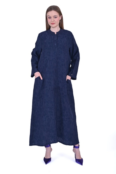 Invee Invee 7026 Modal Dress with Pockets - Navy Blue