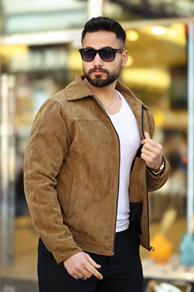 Moderk Yeni Erkek Mevsimlik Kadife Fitilli Kumaş İçi Astarlı İç Cepli Fermuar...