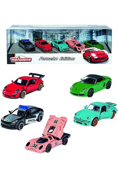Smoby Majorette Porsche (5 Pieces) Toy Car Set for Boys