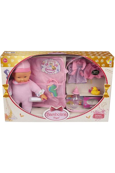 Generic Bambolina RoyalL Doll with Backpack and and Accessories 30CM - For Age 2+ Years Old