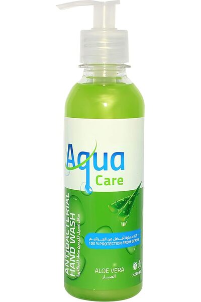 AQUA CARE غسول اليدين المضاد للبكتيريا بخلاصة الصبار 240 مل