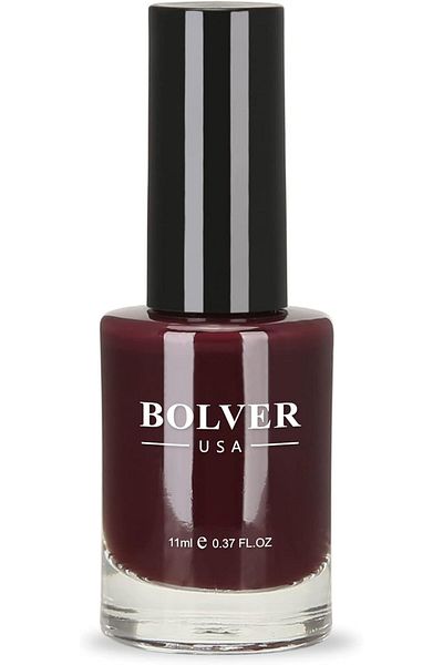 Bolver - سريع الجفاف، لامع، عصري، طبيعي، تركيبة خالية من 9 مكونات، طلاء أظافر لامع بني غامق 609-1