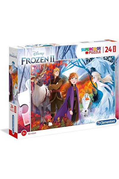 CLEMENTONI أحجية سوبر كولور ديزني فروزن (2) 24 قطعة (62 × 42 سم) - مناسبة لعم...