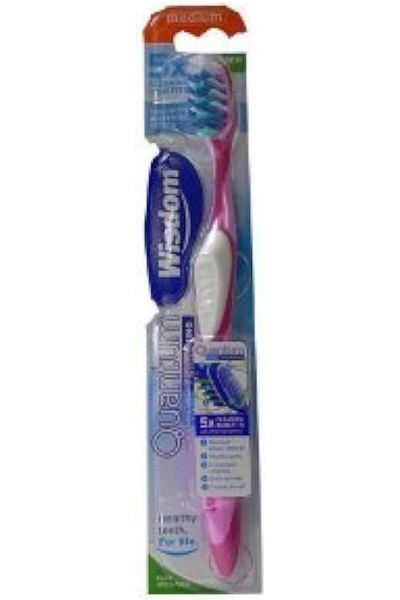WISDOM Quantum Clean Plus Whitening Tooth Brush, Medium